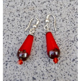 Red Stone Earrings